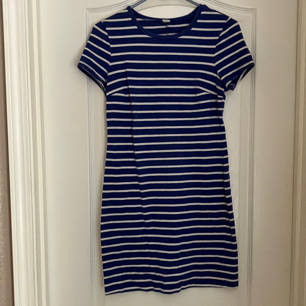 Blue and white striped dress old navy